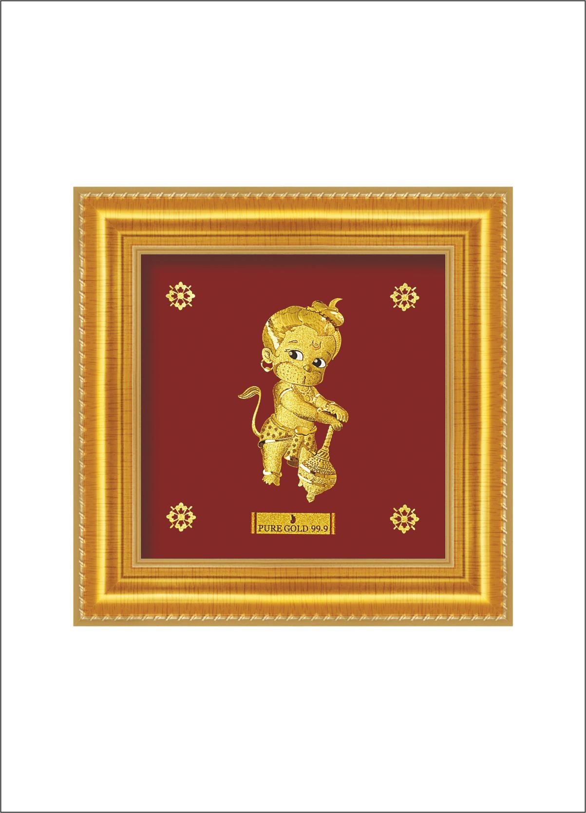 Bal Hanuman 24K Gold Sheet Artwork (A8)