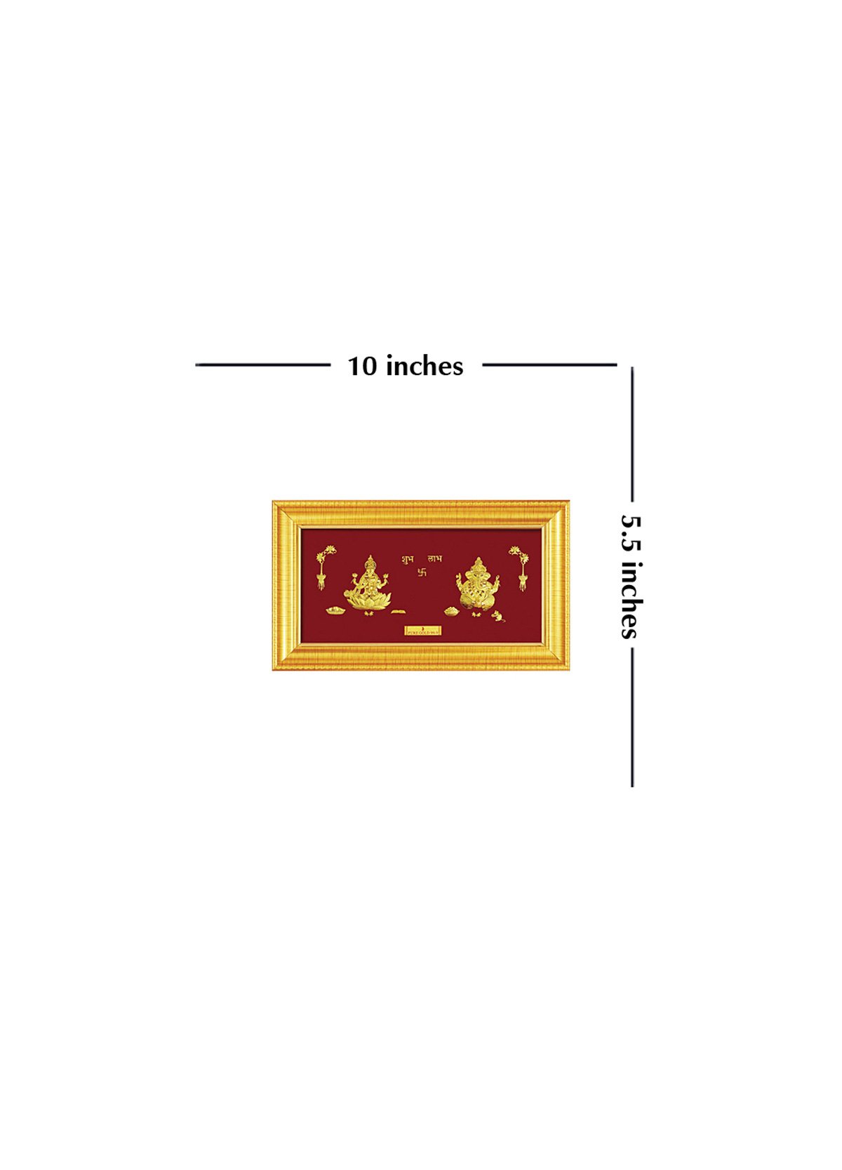 Laxshmi Ganesha 24K Pure Gold Artwork (2A9) 1